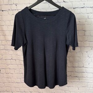 J. Jill Navy Scoop Neck Tee
